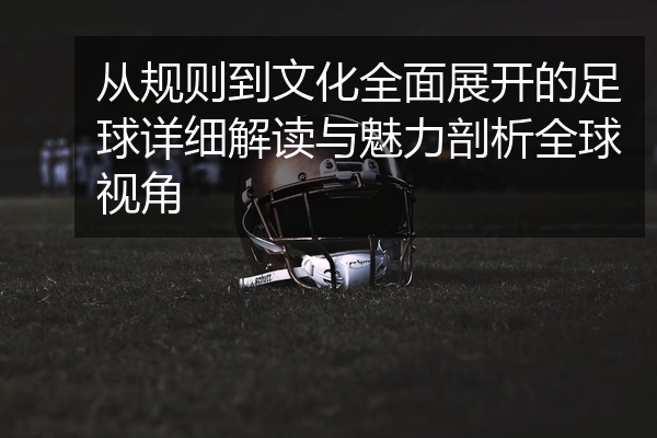 从规则到文化全面展开的足球详细解读与魅力剖析全球视角